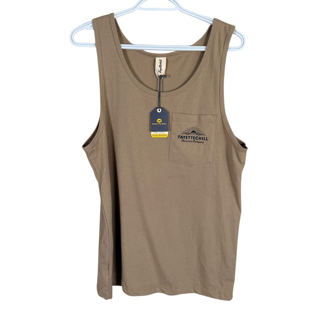 Fayettechill Outland Tank Top Mens M Mojave Brown Organic Cotton NEW read
